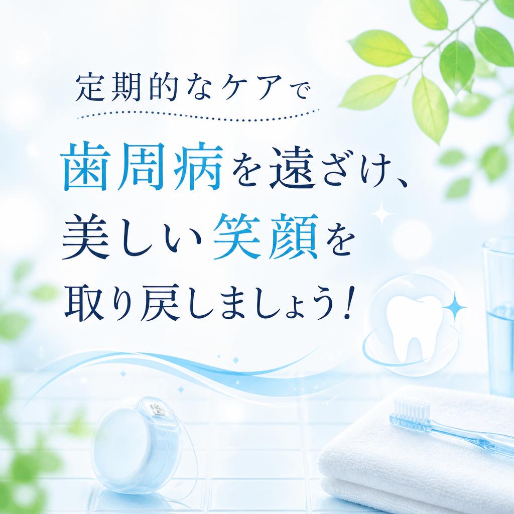 定期的なケアで歯周病を遠ざけ、美しい笑顔を取り戻しましょう！