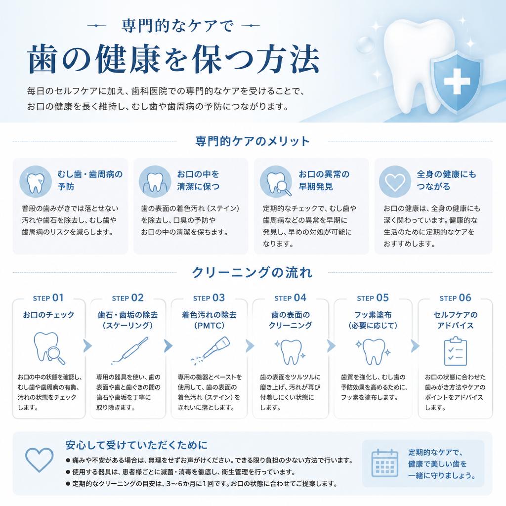 定期的な歯のクリーニング