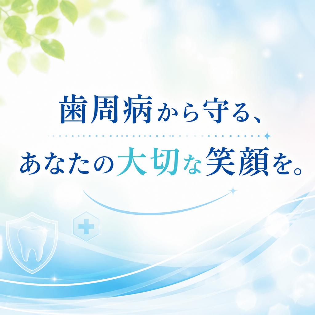 歯周病から守る、あなたの大切な笑顔を。