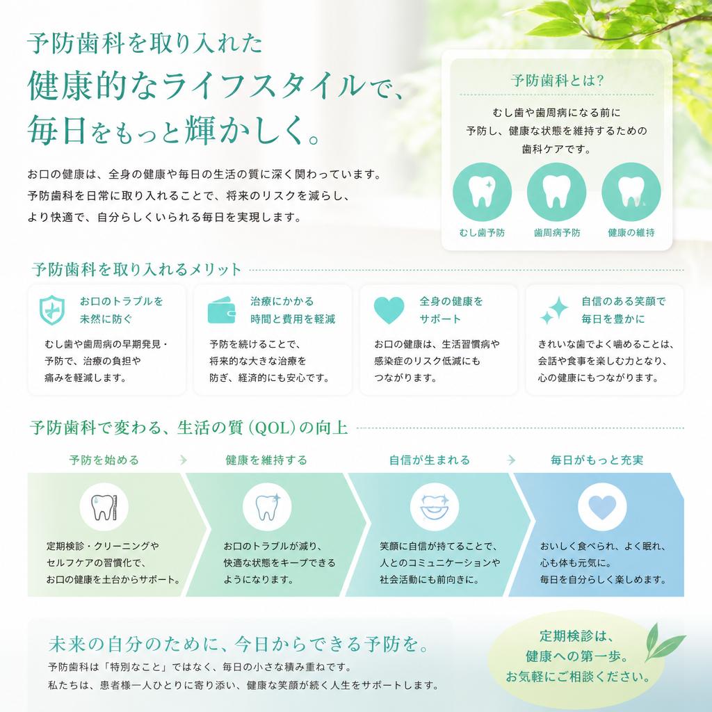 4. 予防歯科を通じたライフスタイルの改善