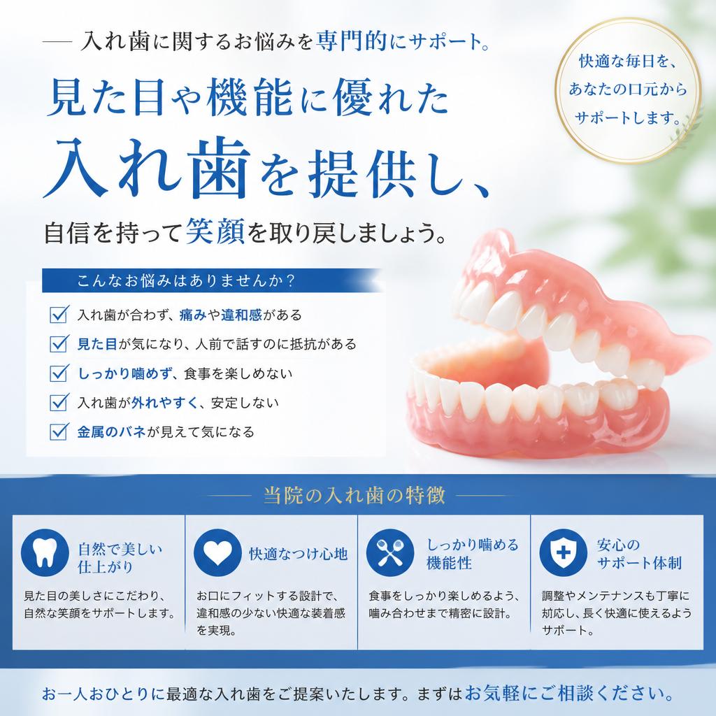 入れ歯の選択肢と安心