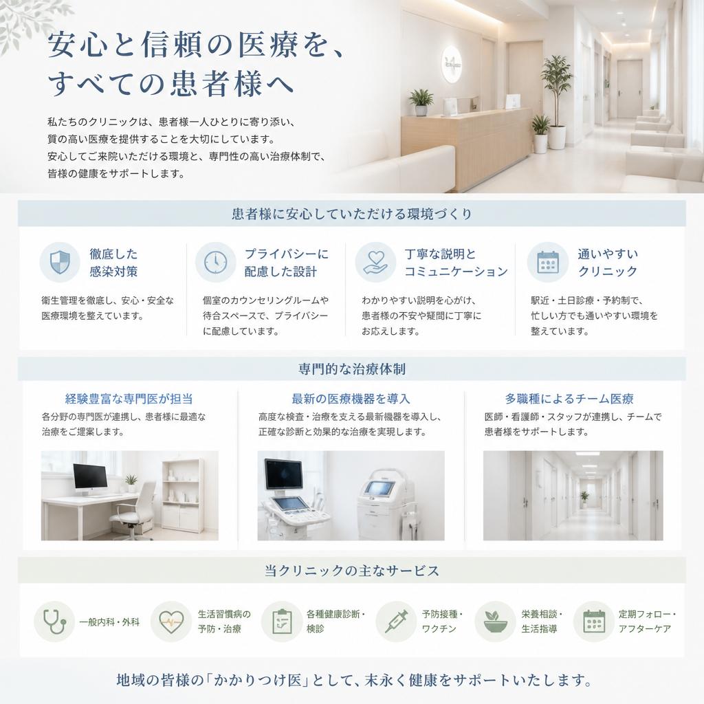 私たちのクリニックが選ばれる理由